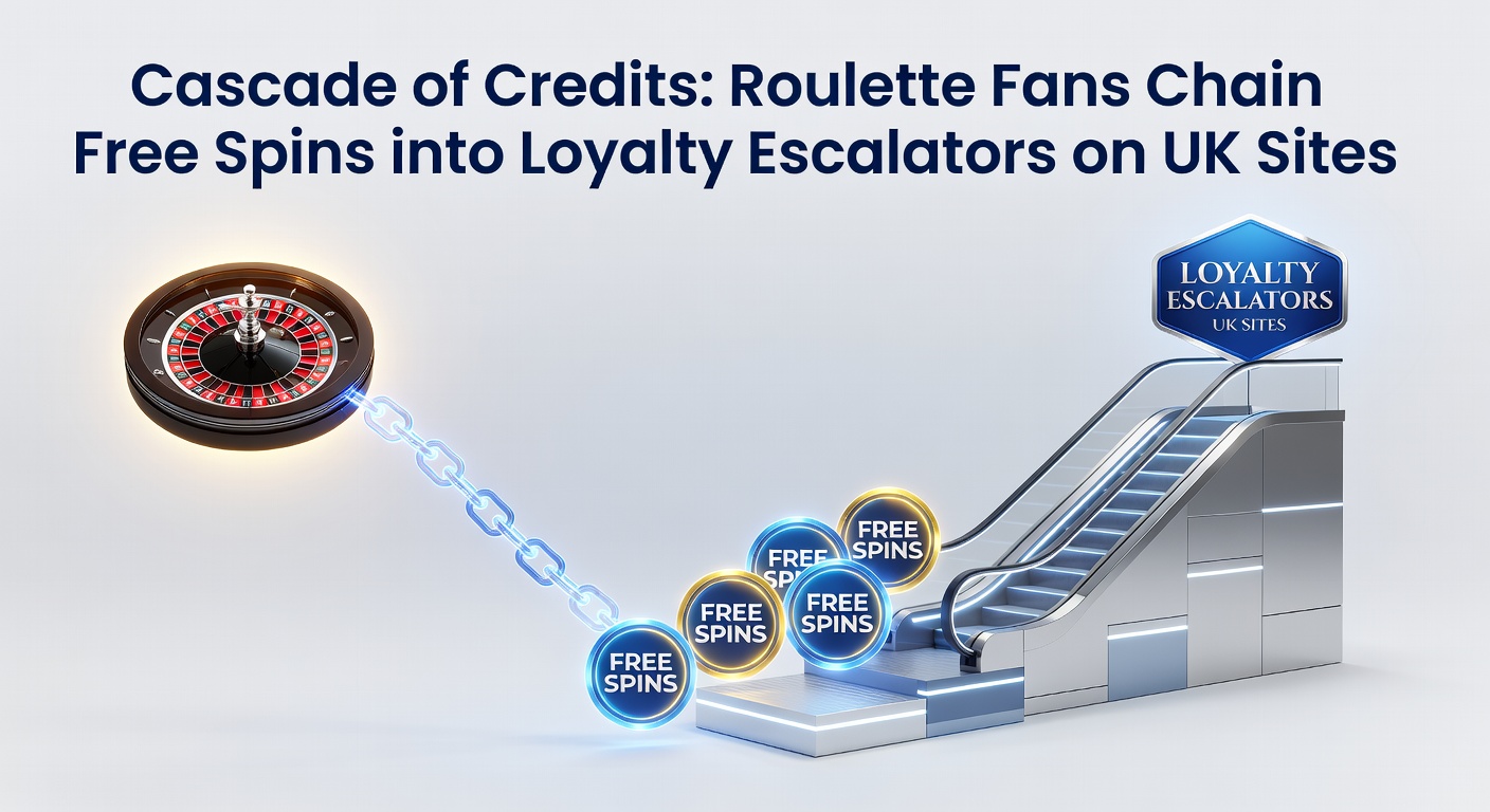 Graph showing loyalty tier progression with free spin chains cascading upward, annotated with UK site examples from 2026