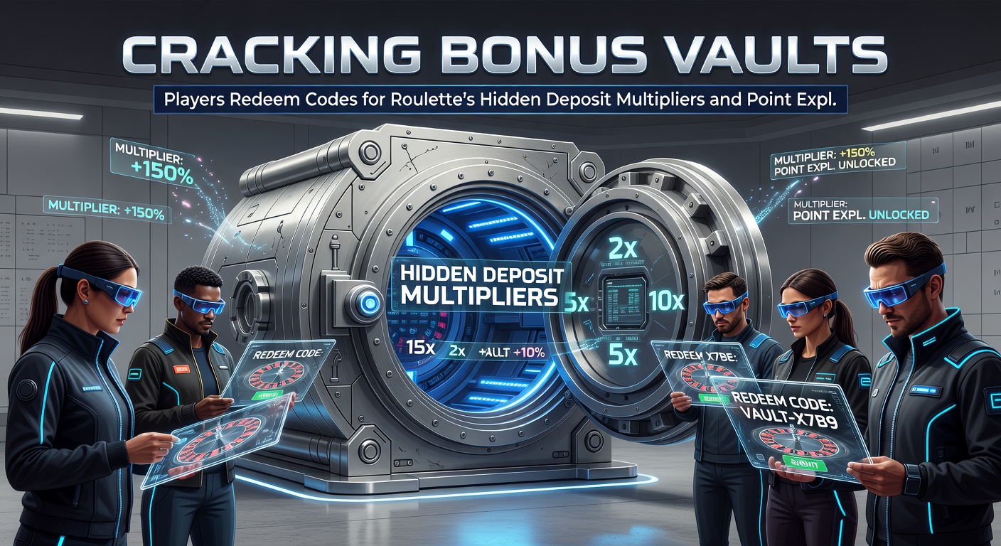 Player interface showing a cracked bonus vault with deposit multiplier activation and points exploding upward on a roulette dashboard