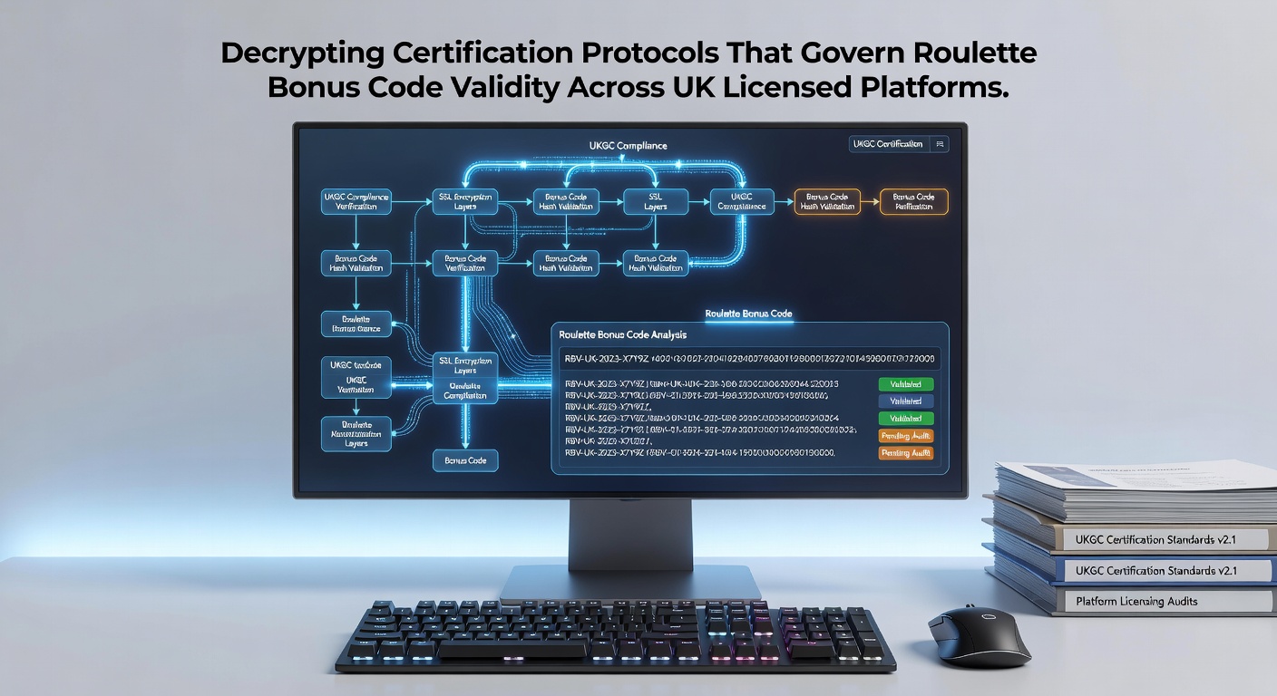 Digital interface showing bonus code entry and certification seal verification on a roulette platform