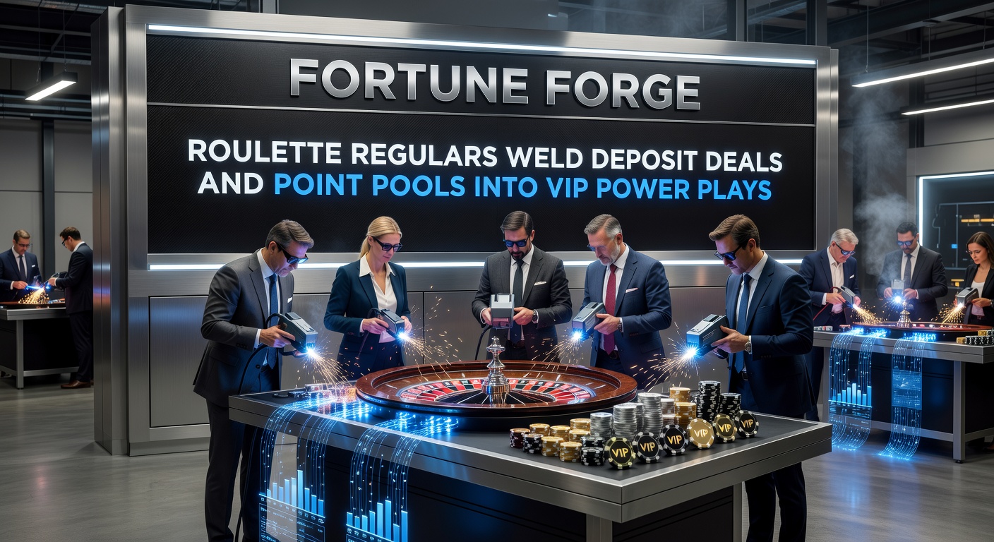 Roulette wheel spinning with glowing VIP symbols and stacked deposit bonuses overlayed, illustrating strategic player combinations