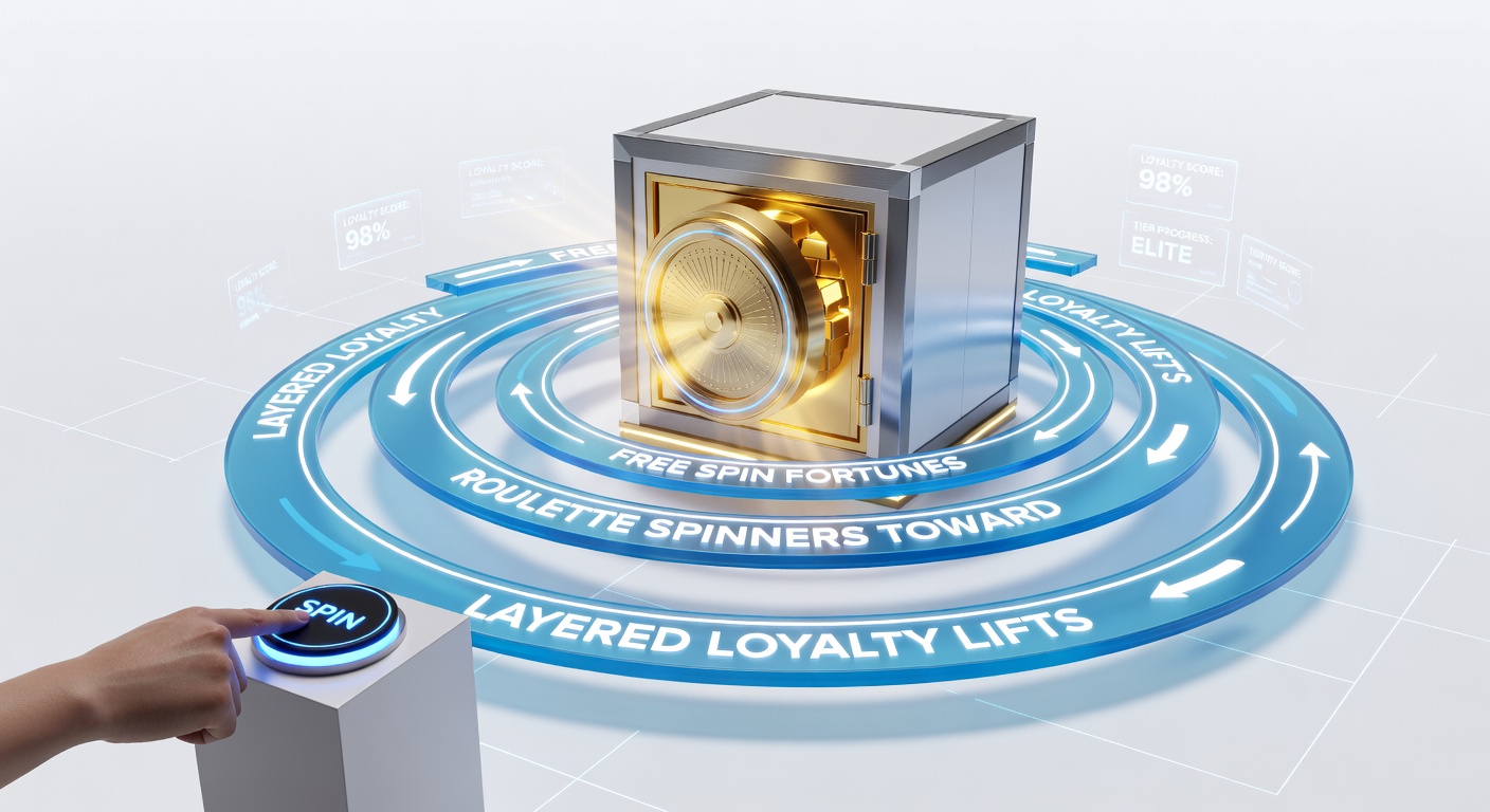 VIP lounge scene with roulette table, golden keys unlocking treasure chests of rewards, evoking elite casino loyalty benefits