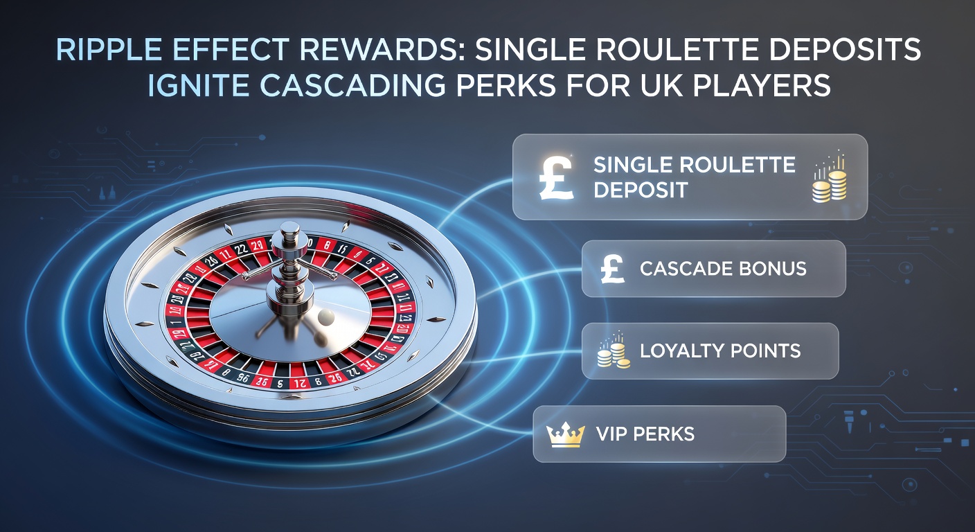 Diagram showing a flowchart of deposit leading to bonuses, points, tiers, and VIP perks in a ripple pattern