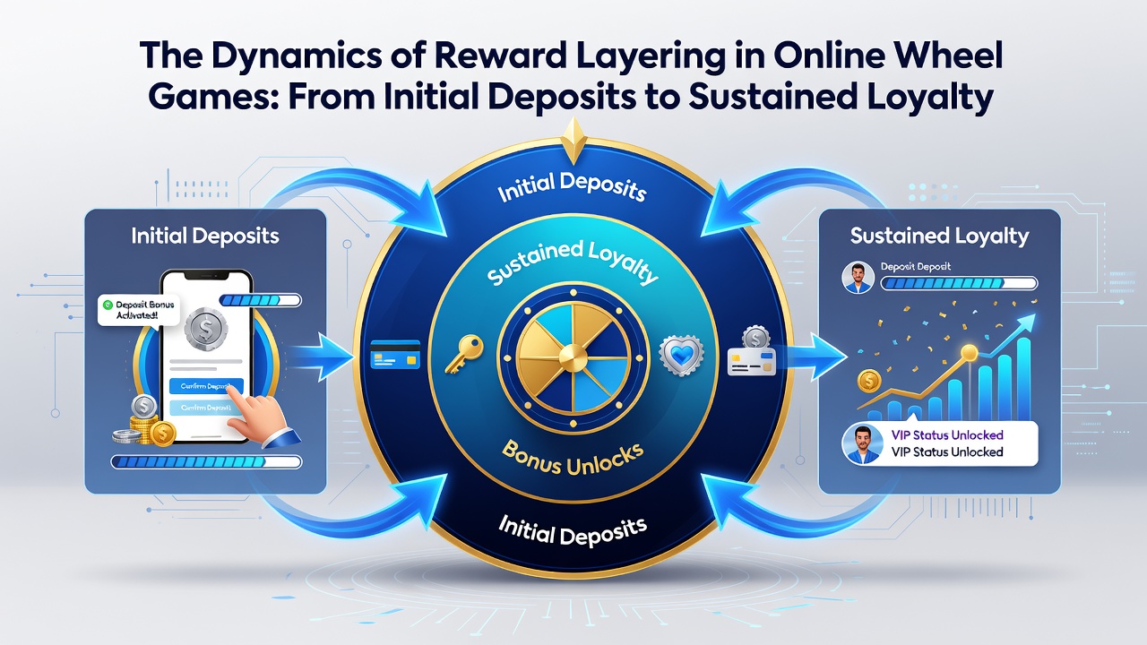 Flowchart illustrating how loyalty points from wheel spins feed into VIP benefits and sustained rewards