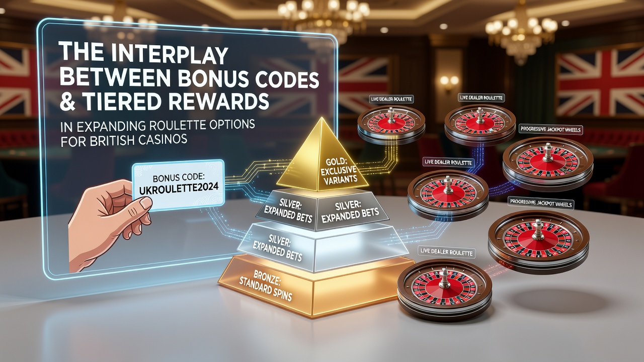 Diagram of how bonus codes and loyalty tiers expand roulette game options for UK players